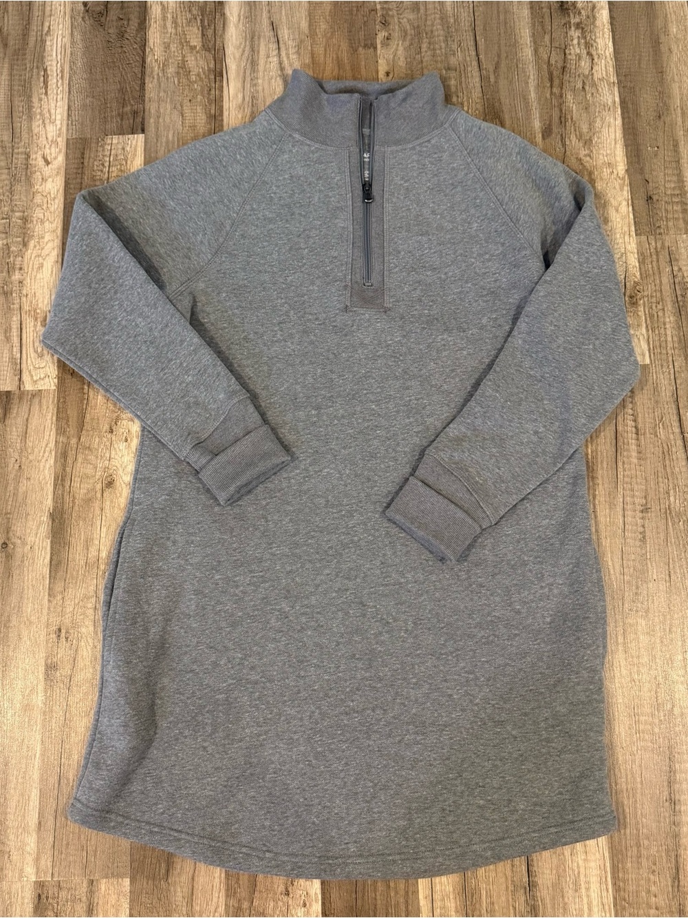 NWOT Gray Half-Zip Pullover Sweater Dress / Tunic